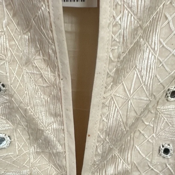 NWT Vintage 2000 Susan Lazar Bloomingdale’s Cream Coat Sz 6 Vogue Runway Piece - Picture 10 of 10